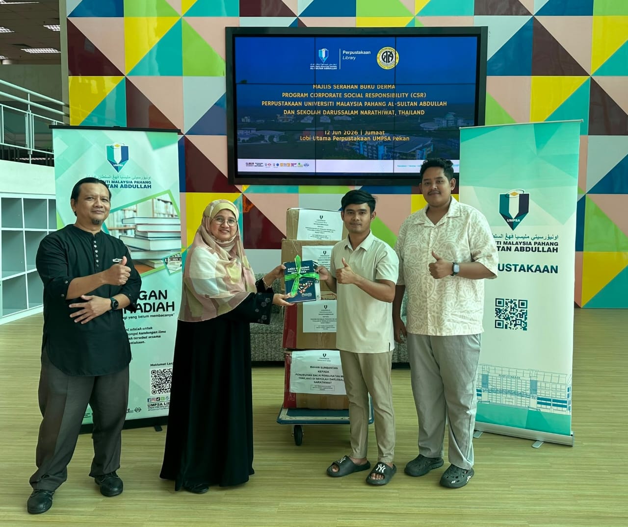 Perpustakaan UMPSA Sumbang 363 Judul Bahan Hadiah Untuk Penubuhan Balai Persuratan Melayu Di Sekolah Darussalam Narathiwat, Thailand -12 Jun 2026